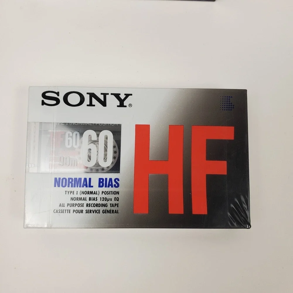 Sony HF60 Type I Normal Bias 90m Blank Cassette‎ Lot Pack Of 4 Tapes New Sealed